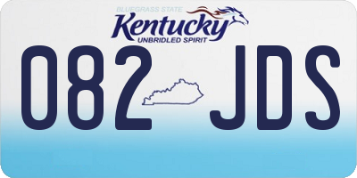 KY license plate 082JDS
