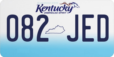KY license plate 082JED