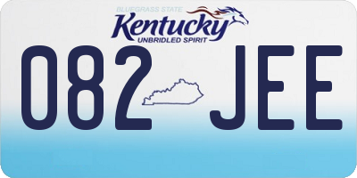 KY license plate 082JEE