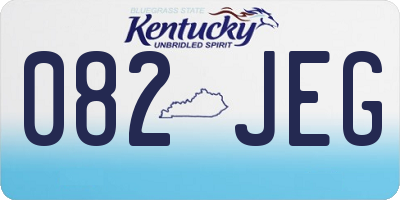KY license plate 082JEG