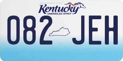 KY license plate 082JEH