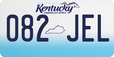 KY license plate 082JEL