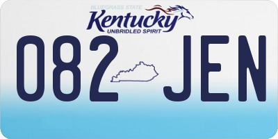 KY license plate 082JEN