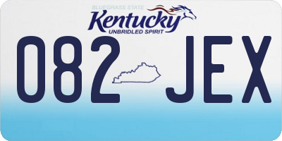 KY license plate 082JEX