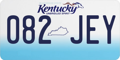 KY license plate 082JEY