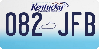 KY license plate 082JFB