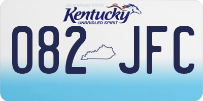 KY license plate 082JFC