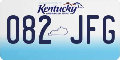 KY license plate 082JFG