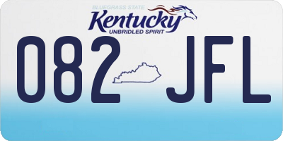 KY license plate 082JFL