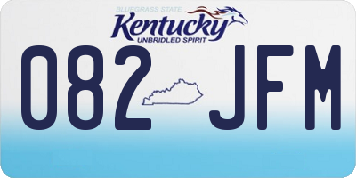 KY license plate 082JFM