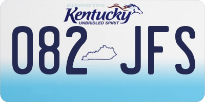 KY license plate 082JFS