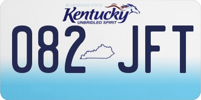 KY license plate 082JFT