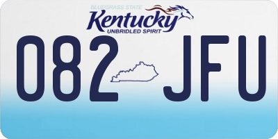 KY license plate 082JFU