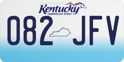 KY license plate 082JFV