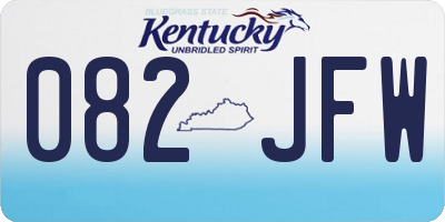 KY license plate 082JFW