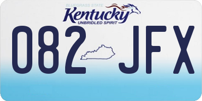 KY license plate 082JFX
