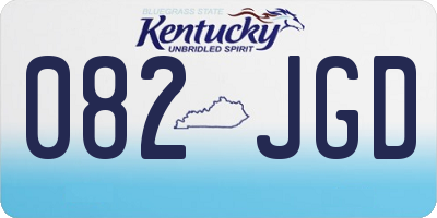 KY license plate 082JGD