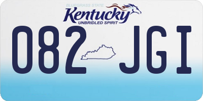 KY license plate 082JGI