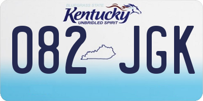 KY license plate 082JGK