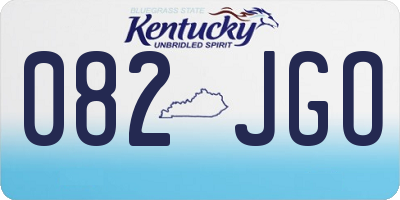 KY license plate 082JGO