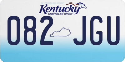 KY license plate 082JGU