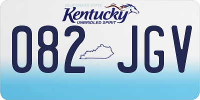 KY license plate 082JGV