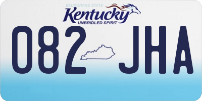 KY license plate 082JHA