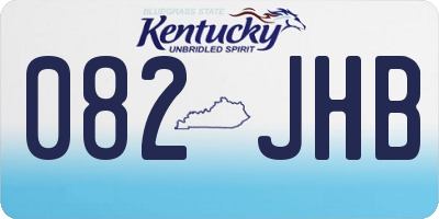 KY license plate 082JHB