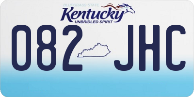 KY license plate 082JHC