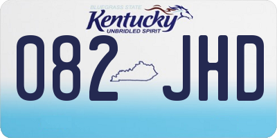 KY license plate 082JHD
