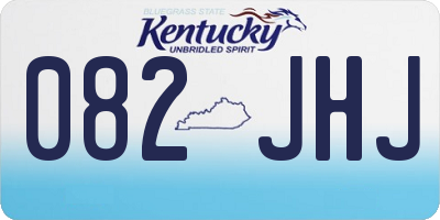 KY license plate 082JHJ