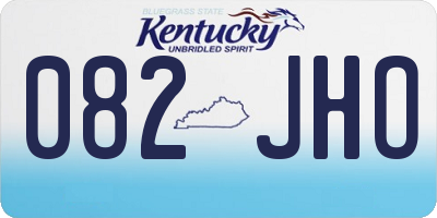 KY license plate 082JHO