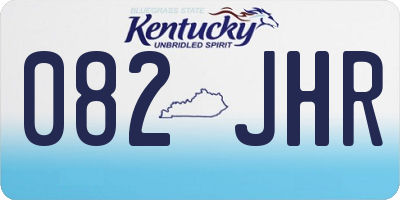 KY license plate 082JHR