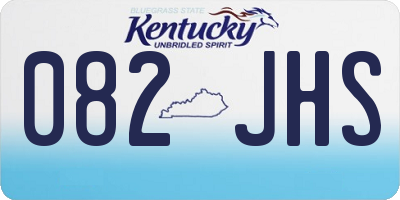 KY license plate 082JHS