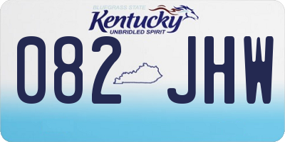 KY license plate 082JHW