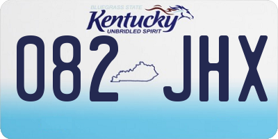 KY license plate 082JHX