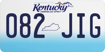 KY license plate 082JIG
