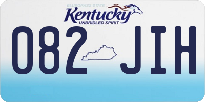 KY license plate 082JIH