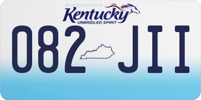 KY license plate 082JII
