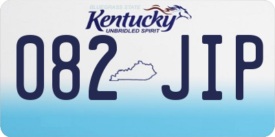 KY license plate 082JIP