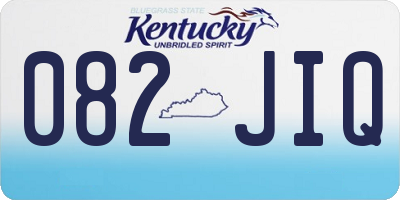 KY license plate 082JIQ
