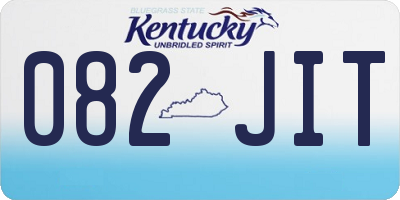 KY license plate 082JIT