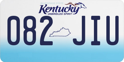 KY license plate 082JIU