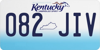 KY license plate 082JIV