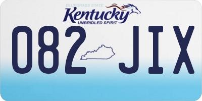 KY license plate 082JIX