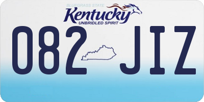 KY license plate 082JIZ