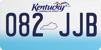 KY license plate 082JJB