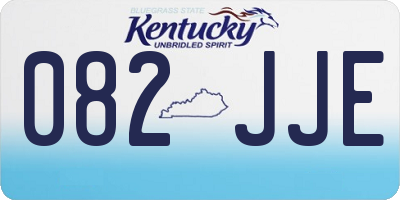 KY license plate 082JJE