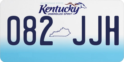 KY license plate 082JJH