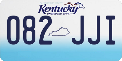 KY license plate 082JJI